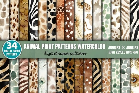 Animal Print Patterns Watercolor Digital: A Strategic Tool for Creative Expression