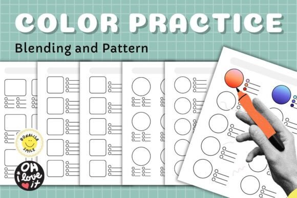 Color Practice Sheets Color Swatch Blend