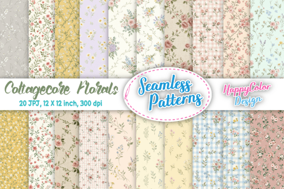 Cottagecore Florals Seamless Patterns: A Dreamy Addition to Your Creative Toolkit