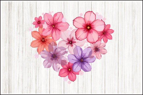 Floral Hearts Love in Bloom: A Versatile Design for Every Occasion