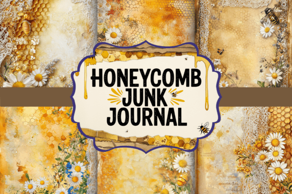 Honeycomb Honey Digital Paper Pack: A Sweet Addition to Your Creative Projects
