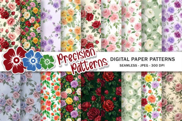 Impressionist Rose Floral Patterns