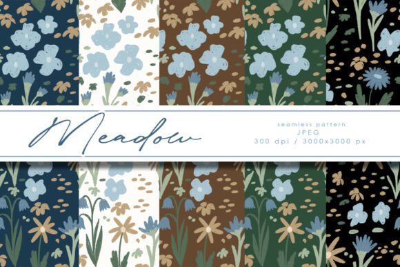 Meadow Floral Seamless Patterns: A Versatile Design for Creative Projects