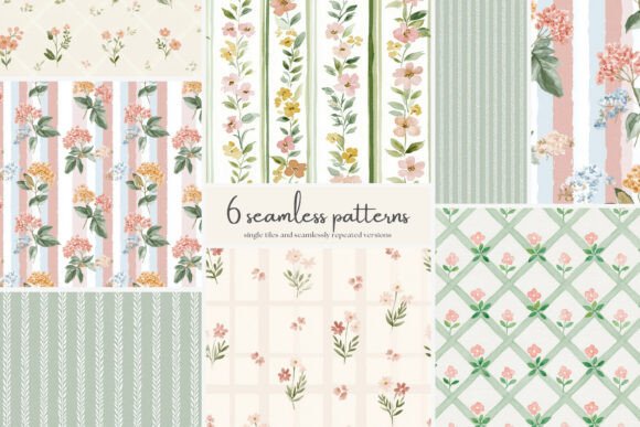 Pastel Floral Seamless Patterns Set: A Versatile Design Resource