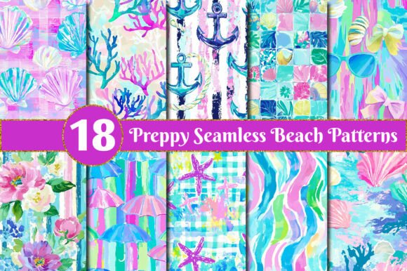 Preppy Seamless Beach Patterns