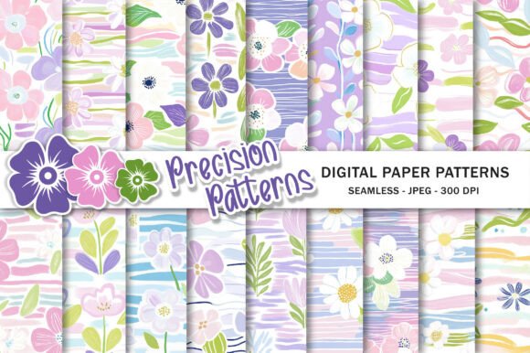 Spring Dusty Blue Floral Patterns: A Versatile Design for Modern Creativity
