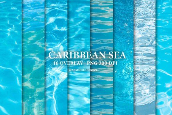 Water Overlays: Elevate Your Digital Creations with the Essence of the Caribbean Sea